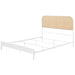 Amherst Radio Weave Rattan Metal Queen Bed White - Walo Furniture