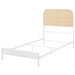 Amherst Radio Weave Rattan Metal Twin Bed White - Walo Furniture