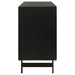 Aminah 3 - door Wood Accent Cabinet Natural and Black - Walo Furniture