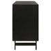 Aminah 3 - door Wood Accent Cabinet Natural and Black - Walo Furniture