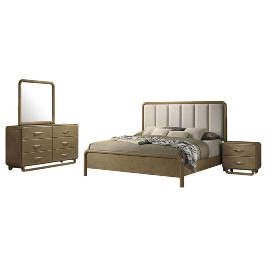 Amsbury 4 - piece California King Bedroom Set Nutmeg - Walo Furniture