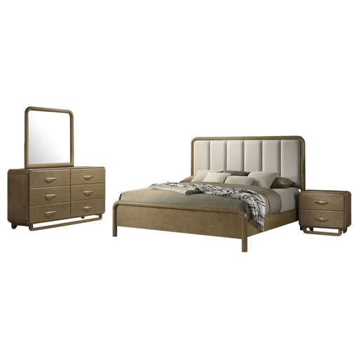 Amsbury 4 - piece Queen Bedroom Set Nutmeg - Walo Furniture