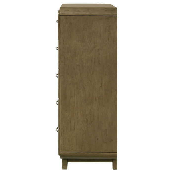 Amsbury 5 - drawer Chest of Drawers Nutmeg - Walo Furniture