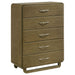 Amsbury 5 - drawer Chest of Drawers Nutmeg - Walo Furniture