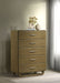 Amsbury 5 - drawer Chest of Drawers Nutmeg - Walo Furniture