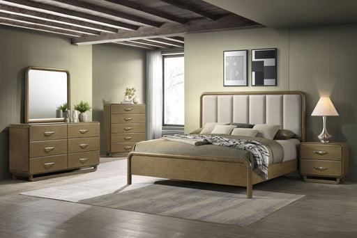 Amsbury 5 - piece Eastern King Bedroom Set Nutmeg - Walo Furniture