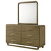 Amsbury 6 - drawer Dresser and Mirror Nutmeg - Walo Furniture