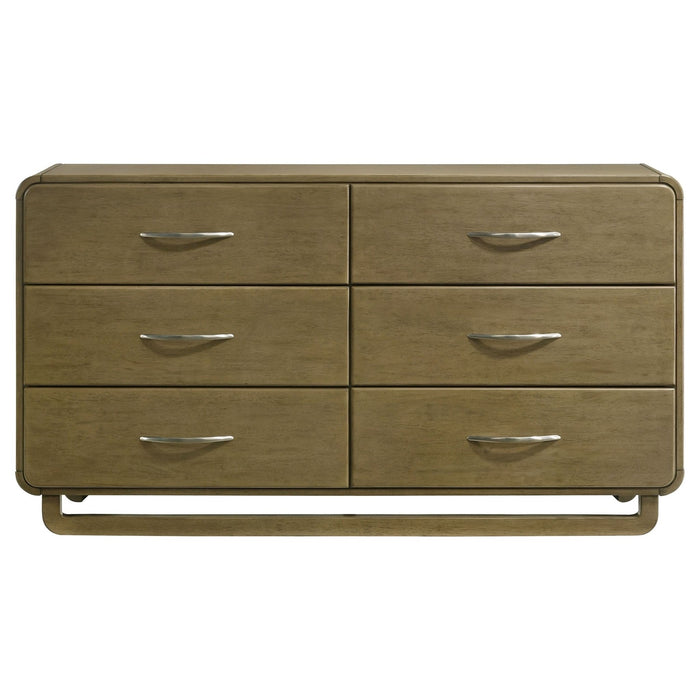 Amsbury 6 - drawer Dresser Cabinet Nutmeg - Walo Furniture