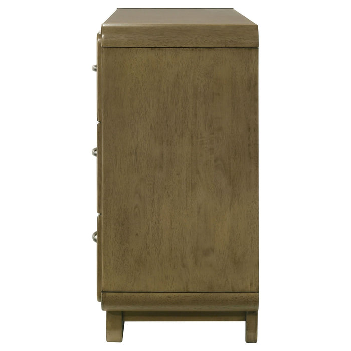 Amsbury 6 - drawer Dresser Cabinet Nutmeg - Walo Furniture