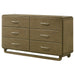 Amsbury 6 - drawer Dresser Cabinet Nutmeg - Walo Furniture