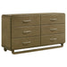 Amsbury 6 - drawer Dresser Cabinet Nutmeg - Walo Furniture