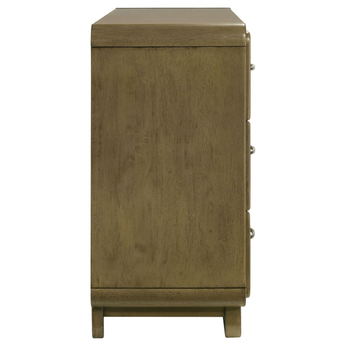 Amsbury 6 - drawer Dresser Cabinet Nutmeg - Walo Furniture