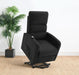 Amsdell Upholstered Power Lift Recliner with Remote Black - Walo Furniture