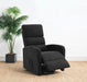 Amsdell Upholstered Power Lift Recliner with Remote Black - Walo Furniture