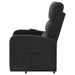 Amsdell Upholstered Power Lift Recliner with Remote Black - Walo Furniture