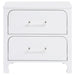 Anastasia 2 - drawer Nightstand Pearl White - Walo Furniture