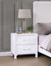 Anastasia 2 - drawer Nightstand Pearl White - Walo Furniture