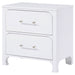 Anastasia 2 - drawer Nightstand Pearl White - Walo Furniture