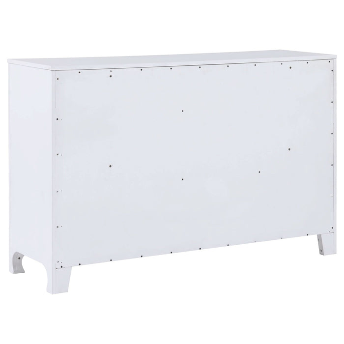 Anastasia 6 - drawer Dresser Pearl White - Walo Furniture