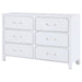 Anastasia 6 - drawer Dresser Pearl White - Walo Furniture