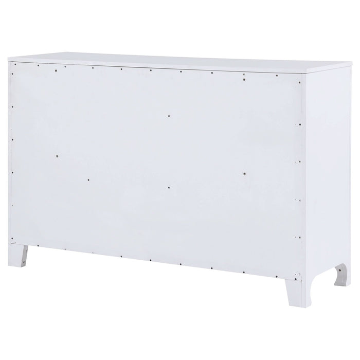 Anastasia 6 - drawer Dresser Pearl White - Walo Furniture