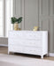 Anastasia 6 - drawer Dresser Pearl White - Walo Furniture