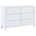 Anastasia 6 - drawer Dresser Pearl White - Walo Furniture