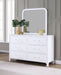 Anastasia 6 - drawer Dresser with Mirror Pearl White - Walo Furniture