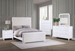 Anastasia 6 - drawer Dresser with Mirror Pearl White - Walo Furniture