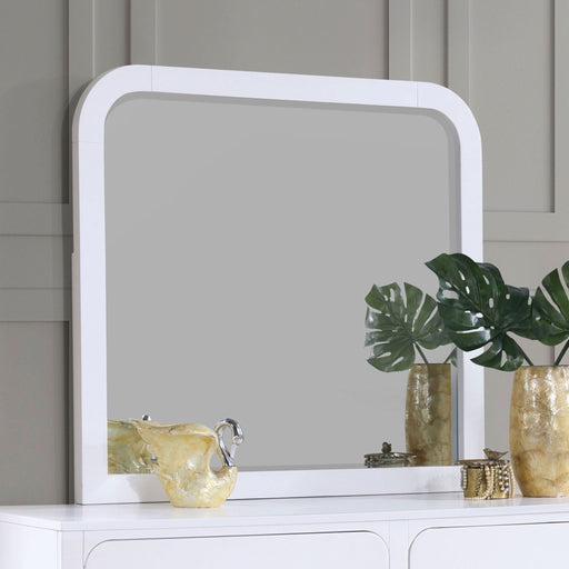 Anastasia Dresser Mirror Pearl White - Walo Furniture