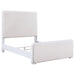 Anastasia Upholstered Eastern King Panel Bed Pearl White - Walo Furniture