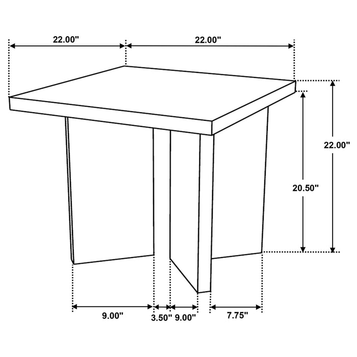 Andando 2 - piece Coffee and End Table Set Mango Brown - Walo Furniture