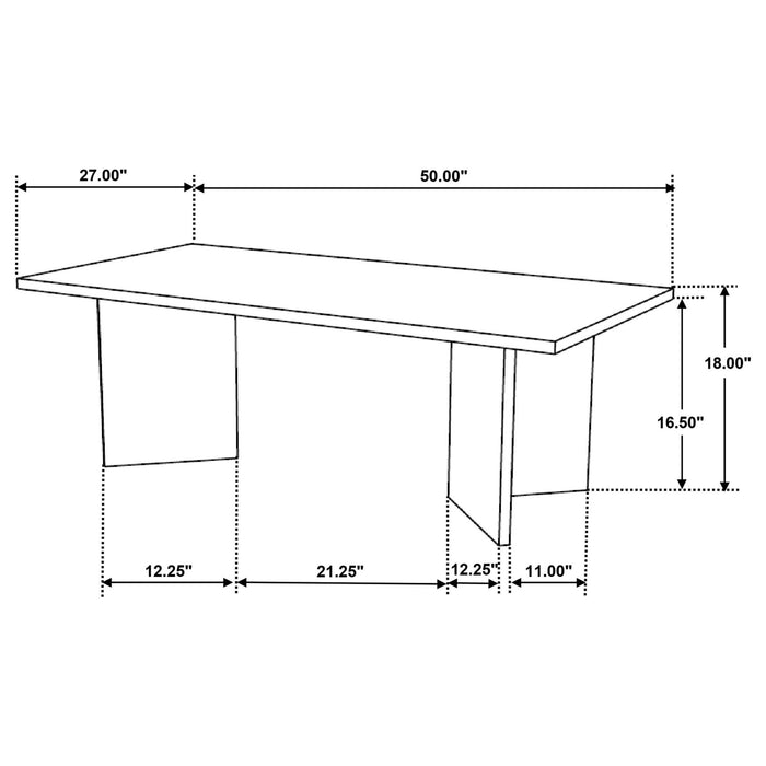 Andando Rectangular Solid Wood Coffee Table Mango Brown - Walo Furniture