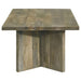 Andando Rectangular Solid Wood Coffee Table Mango Brown - Walo Furniture