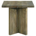 Andando Square Solid Wood End Table Mango Brown - Walo Furniture