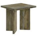 Andando Square Solid Wood End Table Mango Brown - Walo Furniture