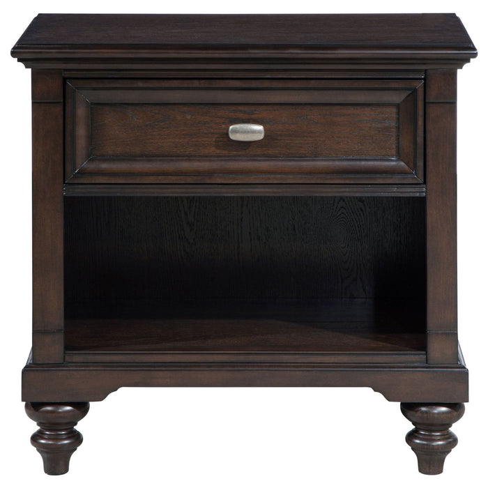 Andover 1 - drawer Nightstand Bedside Table Dark Oak - Walo Furniture