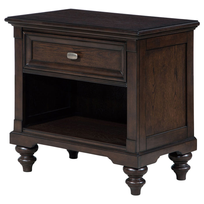 Andover 1 - drawer Nightstand Bedside Table Dark Oak - Walo Furniture