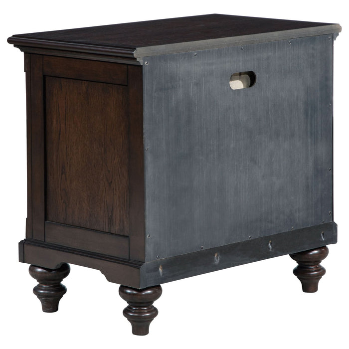 Andover 1 - drawer Nightstand Bedside Table Dark Oak - Walo Furniture