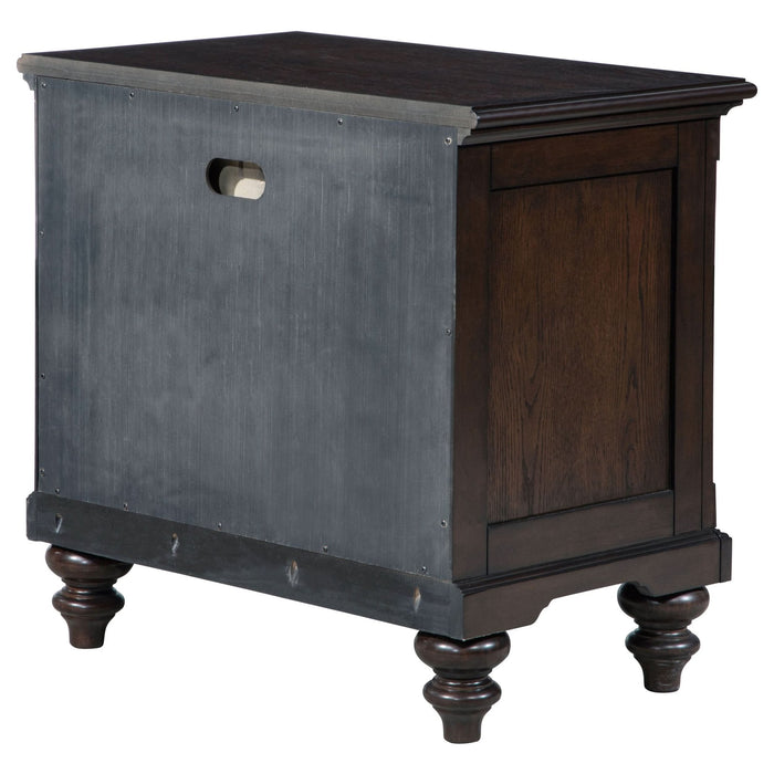 Andover 1 - drawer Nightstand Bedside Table Dark Oak - Walo Furniture