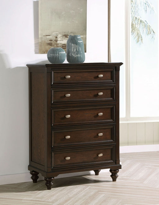 Andover 5 - drawer Chest of Drawers Dark Oak - Walo Furniture