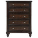 Andover 5 - drawer Chest of Drawers Dark Oak - Walo Furniture