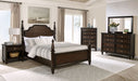 Andover 63 - inch Four Poster Eastern King Bed Dark Oak - Walo Furniture