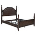 Andover 63 - inch Four Poster Eastern King Bed Dark Oak - Walo Furniture