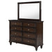 Andover 8 - drawer Dresser and Mirror Dark Oak - Walo Furniture