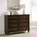 Andover 8 - drawer Dresser Cabinet Dark Oak - Walo Furniture