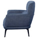 Andrea Upholstered Crecent Arm Accent Chair Blue - Walo Furniture