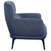 Andrea Upholstered Crecent Arm Accent Chair Blue - Walo Furniture