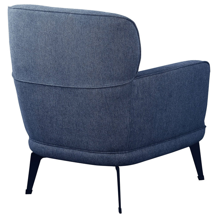 Andrea Upholstered Crecent Arm Accent Chair Blue - Walo Furniture