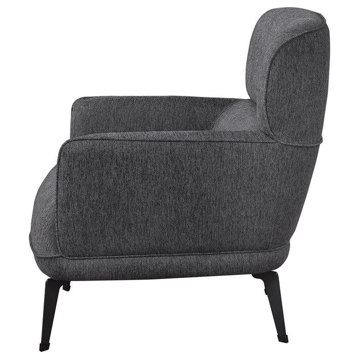 Andrea Upholstered Crecent Arm Accent Chair Grey - Walo Furniture